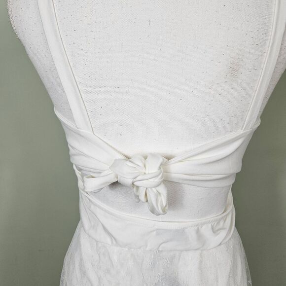 NWT Fashion Nova Charming Illusions Lace Maxi Dress – White XL - Picture 11 of 15